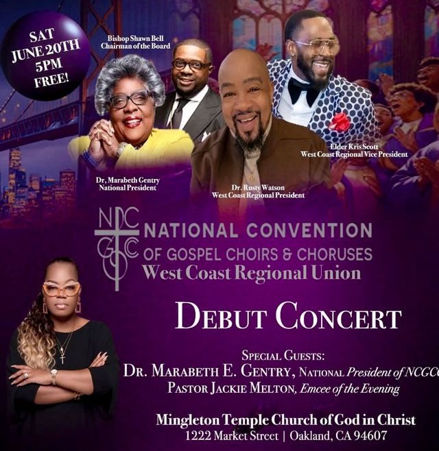 Flyer for the NCGCC West Coast Regional Union Debut Concert